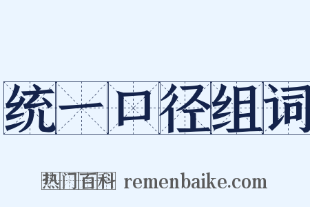 统一口径组词是什么意思的图片
